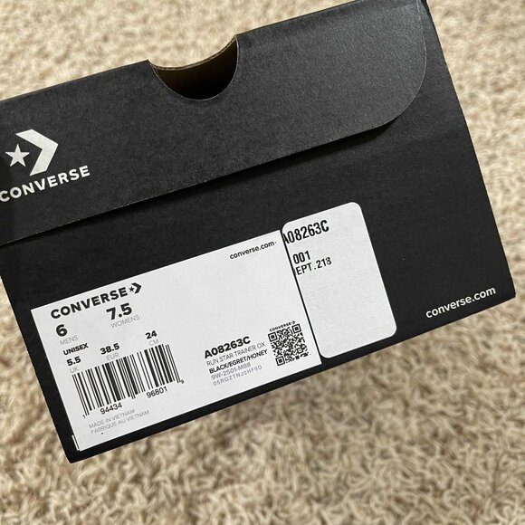Converse Women’s Run Star Trainer Sneakers Shoes Black, Size 7.5 (New in Box) - Picture 12 of 14